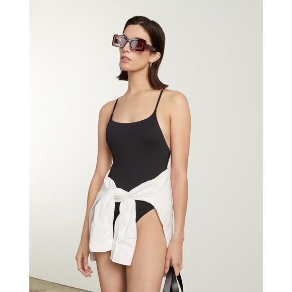 New Everlane The String One-Piece Black Swimsuit Size XS - Picture 7 of 16
